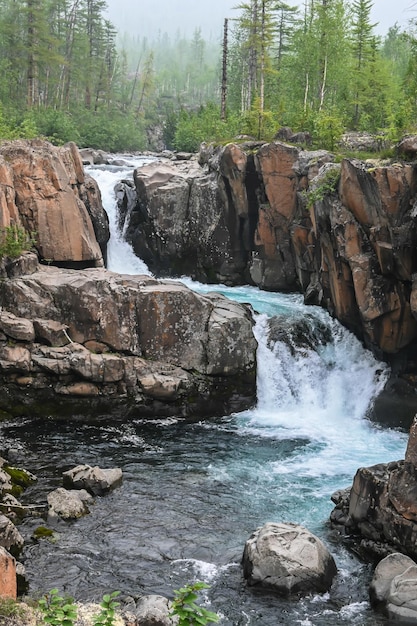 Waterfall on the Putorana Plateau