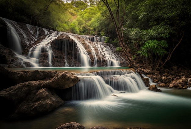 Waterfall at Saraburi Thailands Namtok Samlan National Park