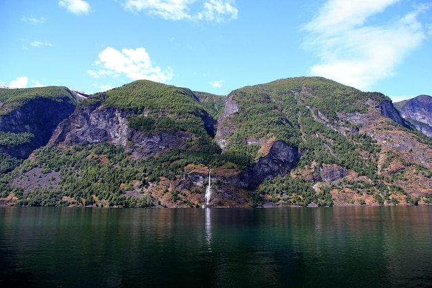 The waterfall on Sognefjord Norway