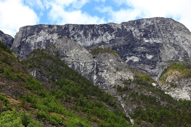 The waterfall on Sognefjord Norway