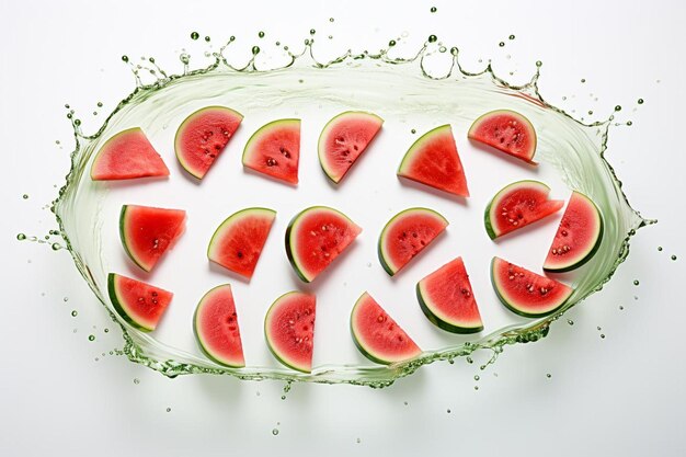 Photo watermelon on a flat white background watermelon image photography