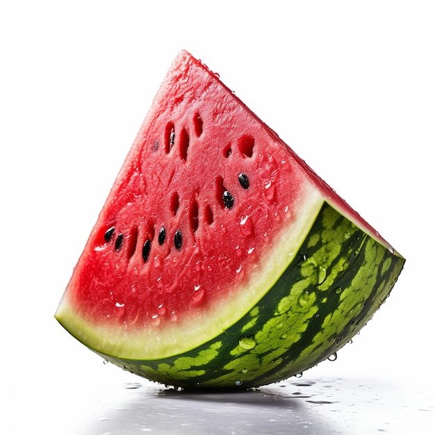 watermelon fruit food melon white background slice red white ripe juicy fresh green