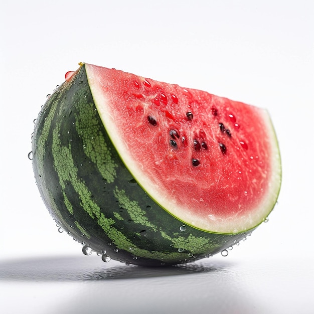 watermelon fruit food melon white background slice red white ripe juicy fresh green