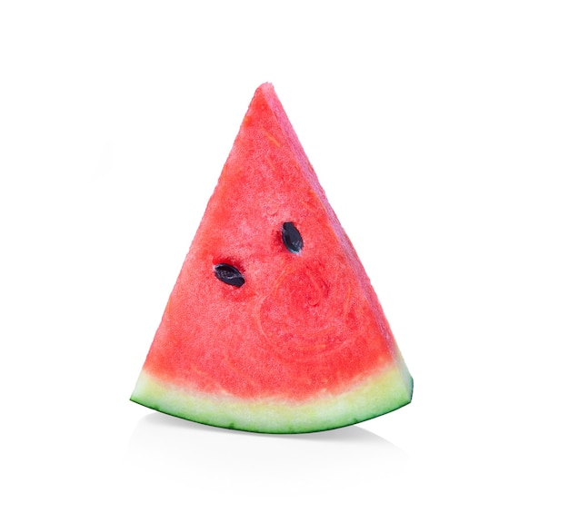 Watermelon Red silced on white background