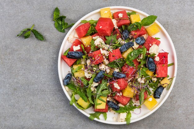 Watermelon Salad Summer Fresh Fruity Appetizer