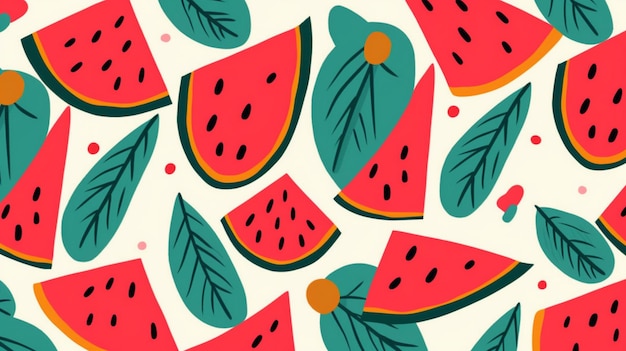 Watermelon seamless pattern