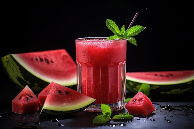 Watermelon slice delight homemade fruit juice