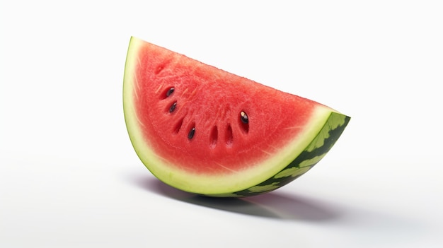 Watermelon slice isolated on white background