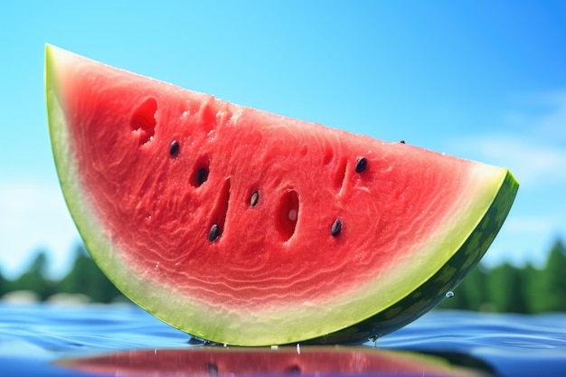 Watermelon Slice on Water