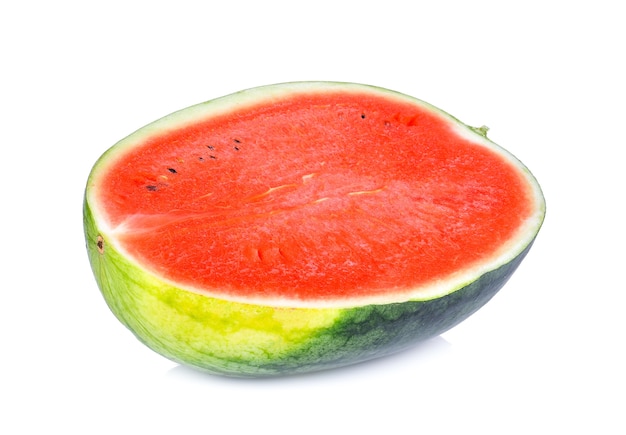 Watermelon slices on white background