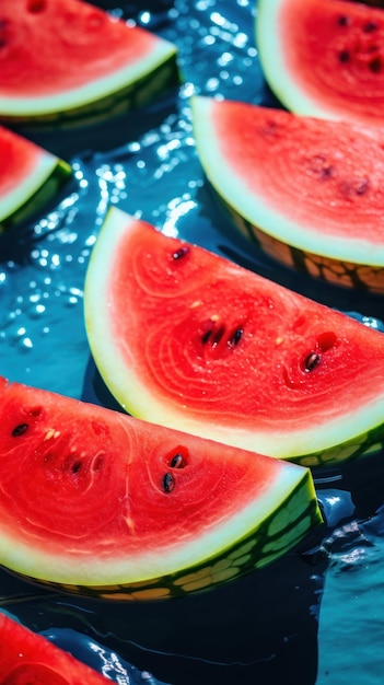 Watermelon and watermelon slices fruit plant food