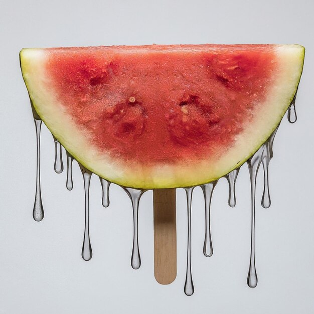 Photo a watermelon with a bite taken out of it