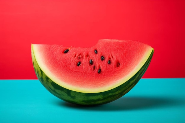 a watermelon with seeds on it is shown