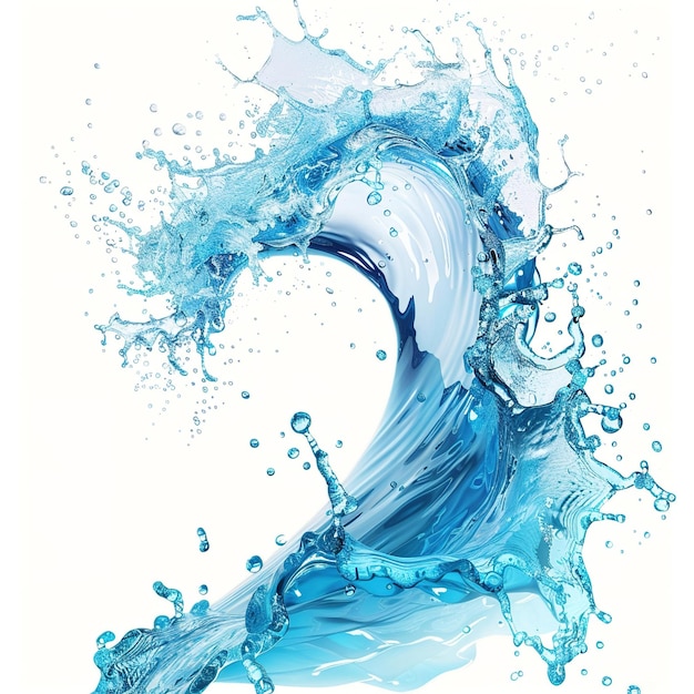 Waterwater splash isolated on white background