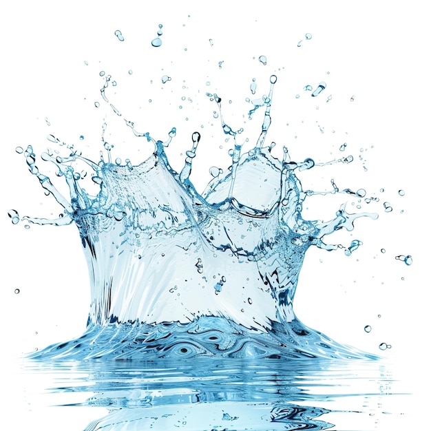 Waterwater splash isolated on white background