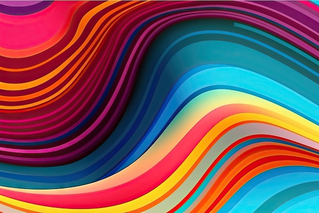 Wave colorful striped background abstract background