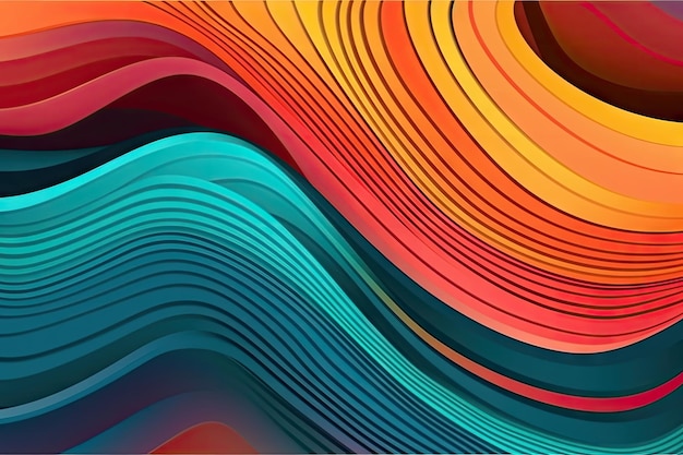 Wave colorful striped background abstract background