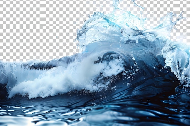 Photo a wave is breaking against a white background