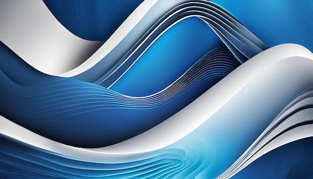 Wave lines blue background