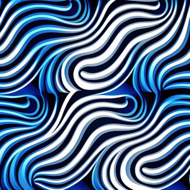 wave pattern, blue and white