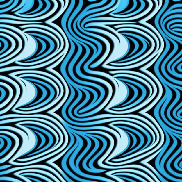 wave pattern, blue and white