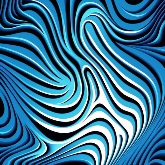 wave pattern, blue and white