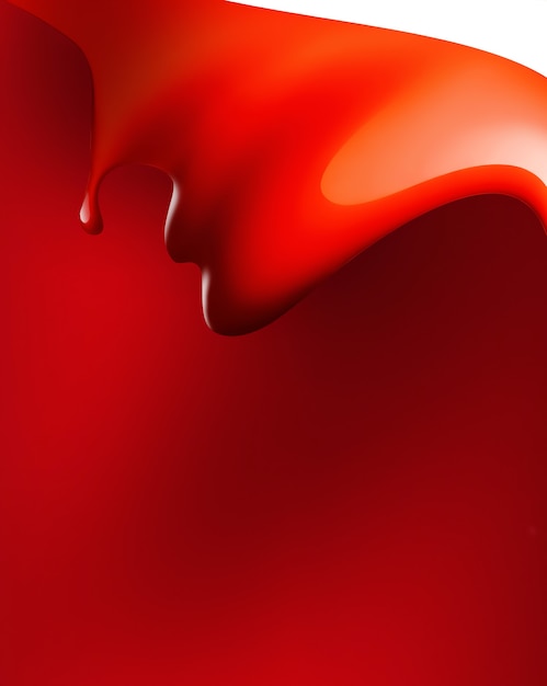 Wave of red paint as background