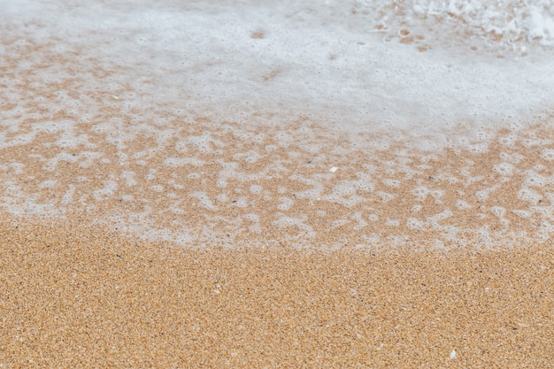 Wave of the sea on the sand beach use for background