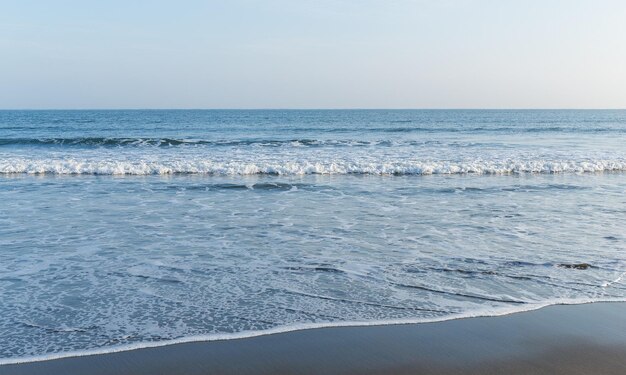 Wave of sea with sand beach