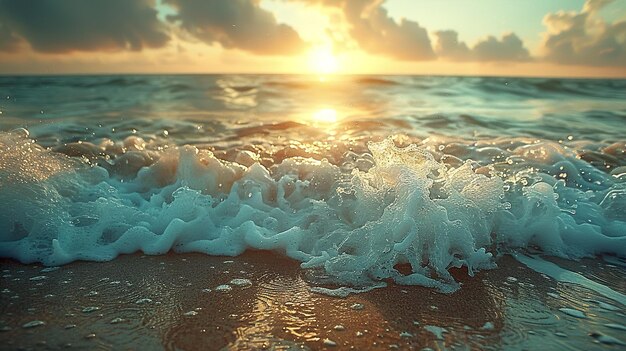 a wave that is about to be washed up on a beach