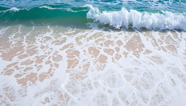 Photo a wave that is crashing on a beach