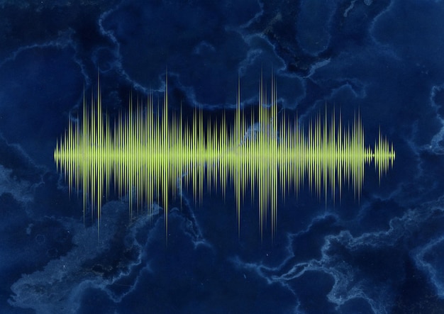 Waveform on the sea themed background