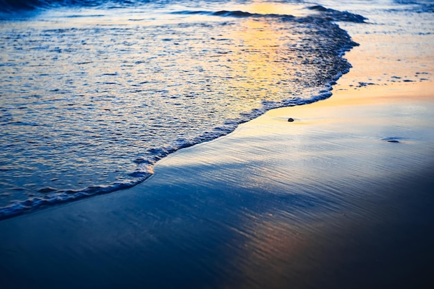 Waves on the beach in the tropics