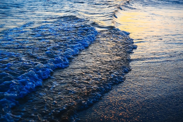 Waves on the beach in the tropics