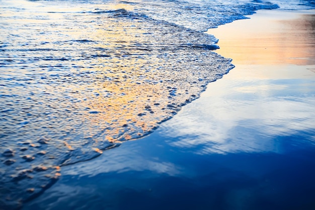 Waves on the beach in the tropics