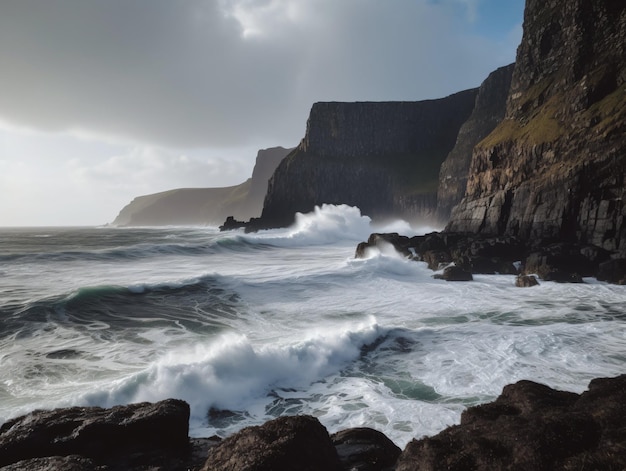 Waves on a coast