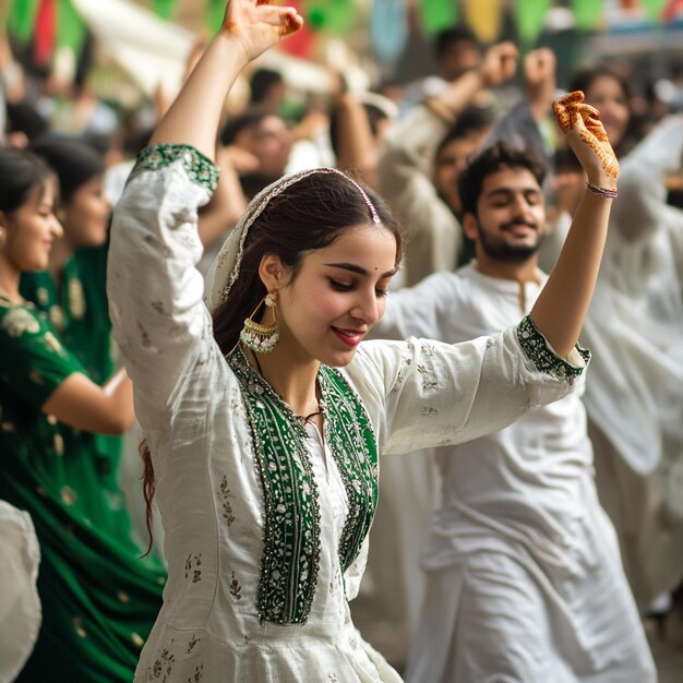 Photo waves of freedom celebrating pakistans independence day