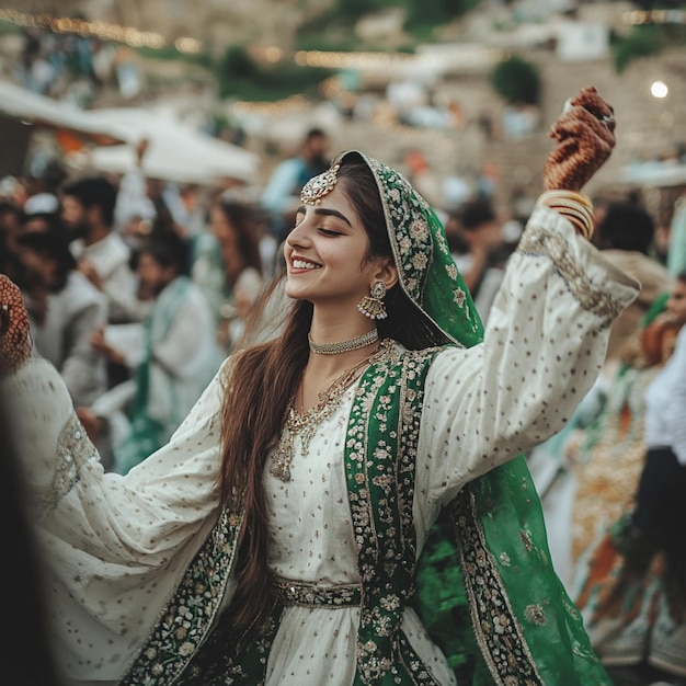 Photo waves of freedom celebrating pakistans independence day