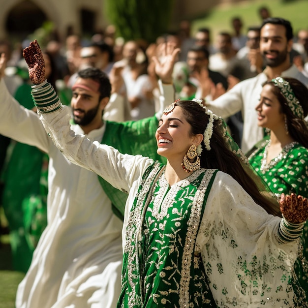 Photo waves of freedom celebrating pakistans independence day