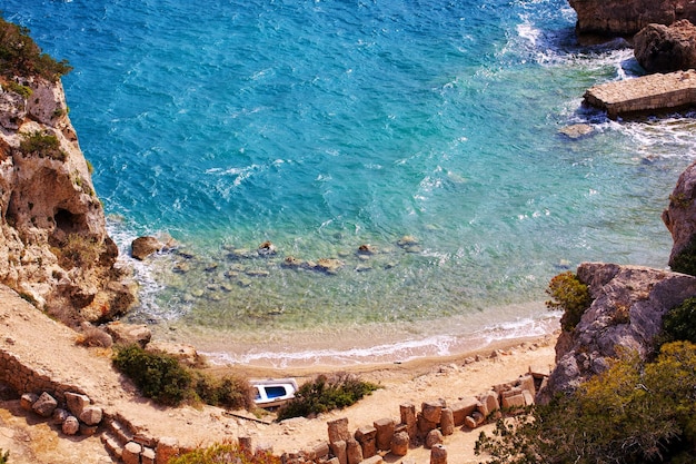 Waves on the Greek seashore