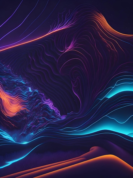 Waves of Neon Light