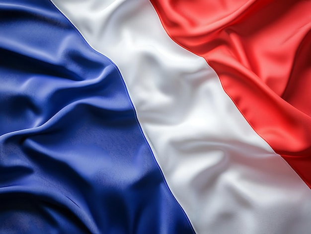 Photo waving colorful national flag of france