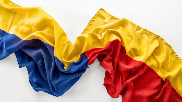 The waving flag of Andorra