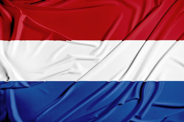 Waving flag of Netherlands National symbol of country and state