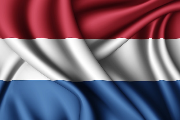 Waving flag of Netherlands