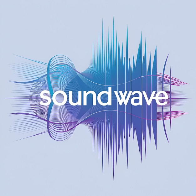 Photo wavy abstract concept logo for a music streaming