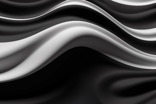 Wavy black and white background