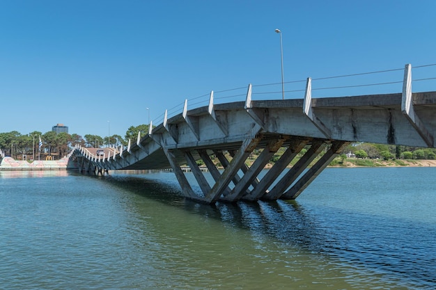 Wavy bridge in Punta del Este Uruguay