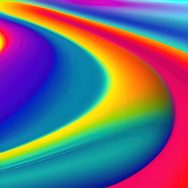 Wavy futuristic colorful background generative ai