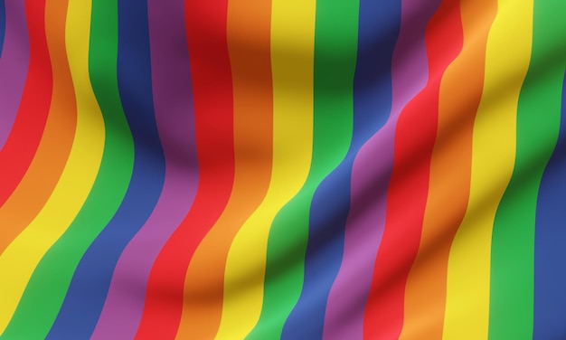 Wavy rainbow color background LGBTQ background